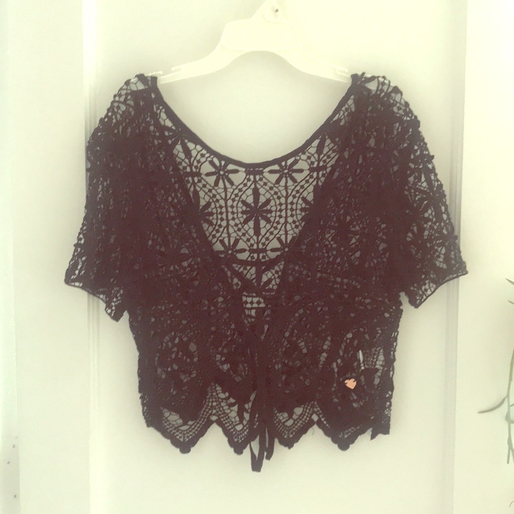 Black lace top